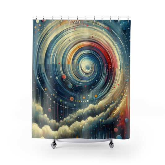 Considerate Echoes Resonate Shower Curtains - ATUH.ART