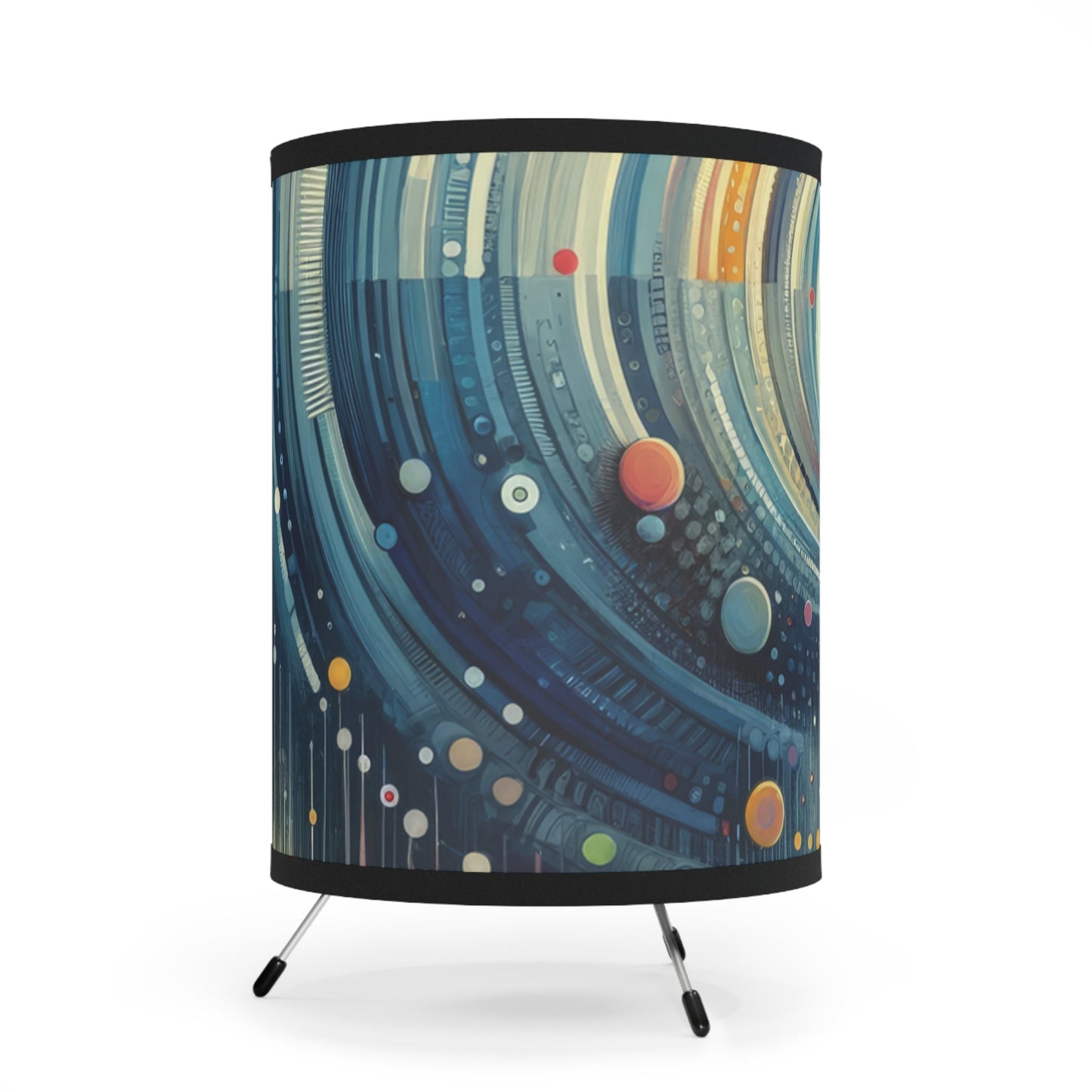 Considerate Echoes Resonate Tripod Lamp with High-Res Printed Shade, US\CA plug - ATUH.ART