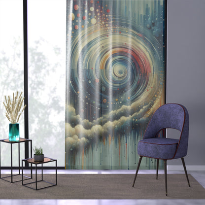 Considerate Echoes Resonate Window Curtain - ATUH.ART