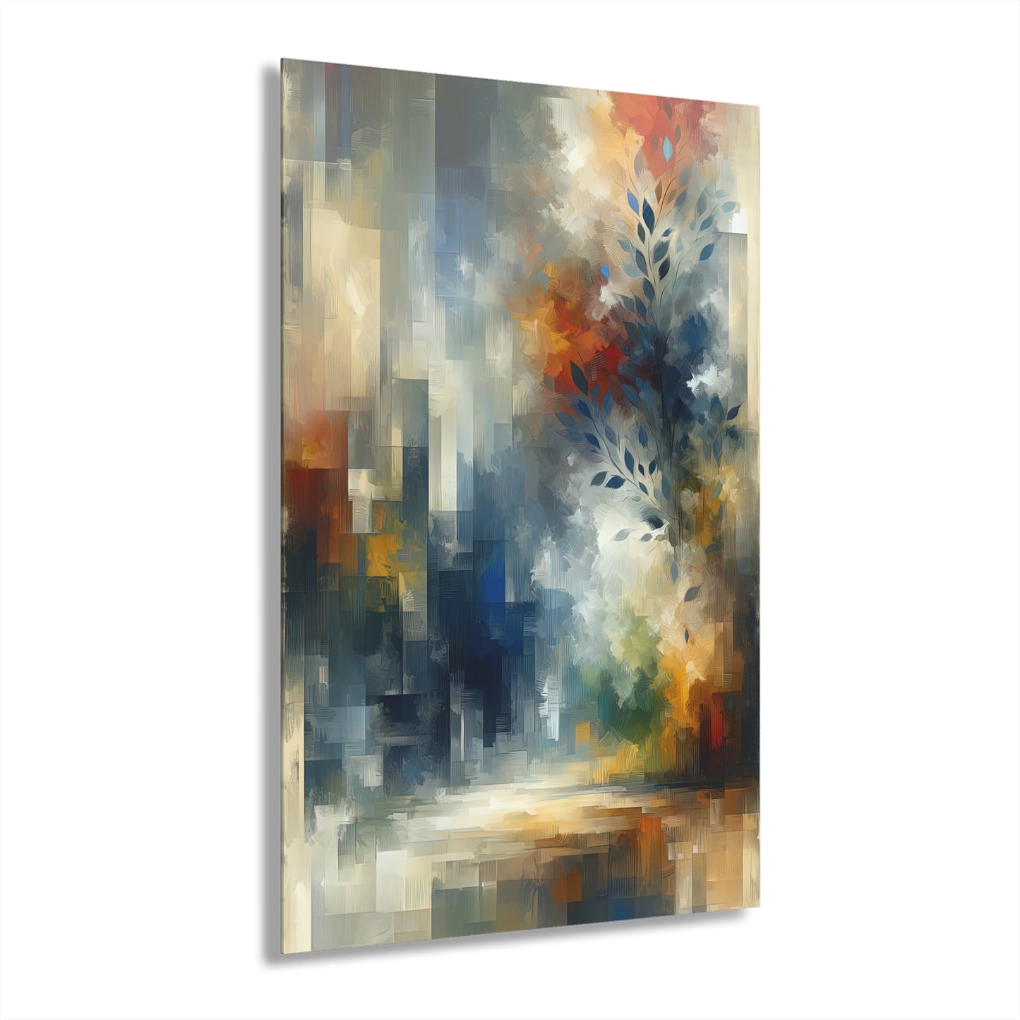 Contemplative Leaves Whispers Acrylic Prints (French Cleat Hanging) - ATUH.ART