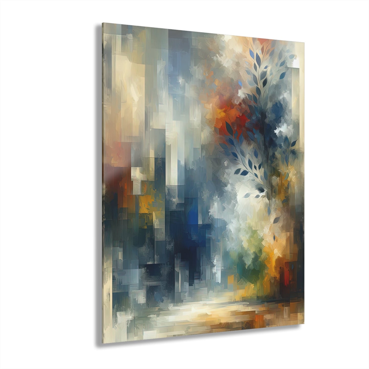 Contemplative Leaves Whispers Acrylic Prints (French Cleat Hanging) - ATUH.ART