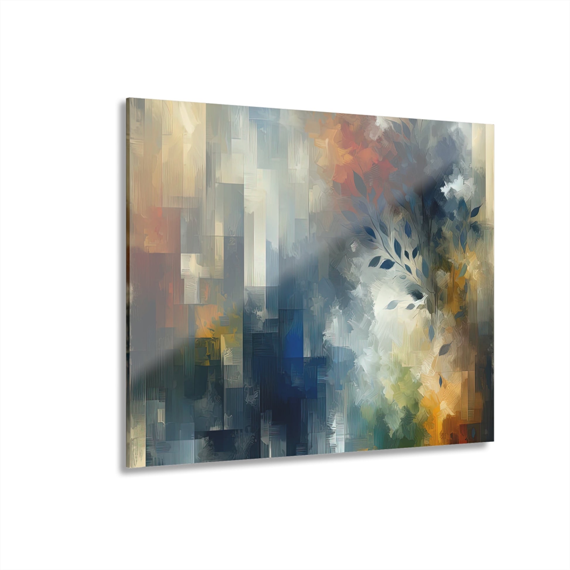Contemplative Leaves Whispers Acrylic Prints (French Cleat Hanging) - ATUH.ART