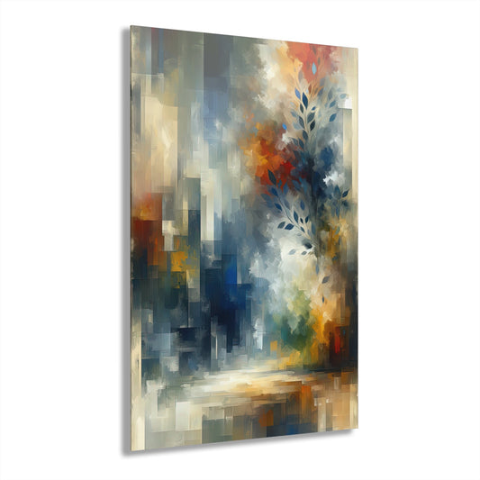 Contemplative Leaves Whispers Acrylic Prints (French Cleat Hanging) - ATUH.ART