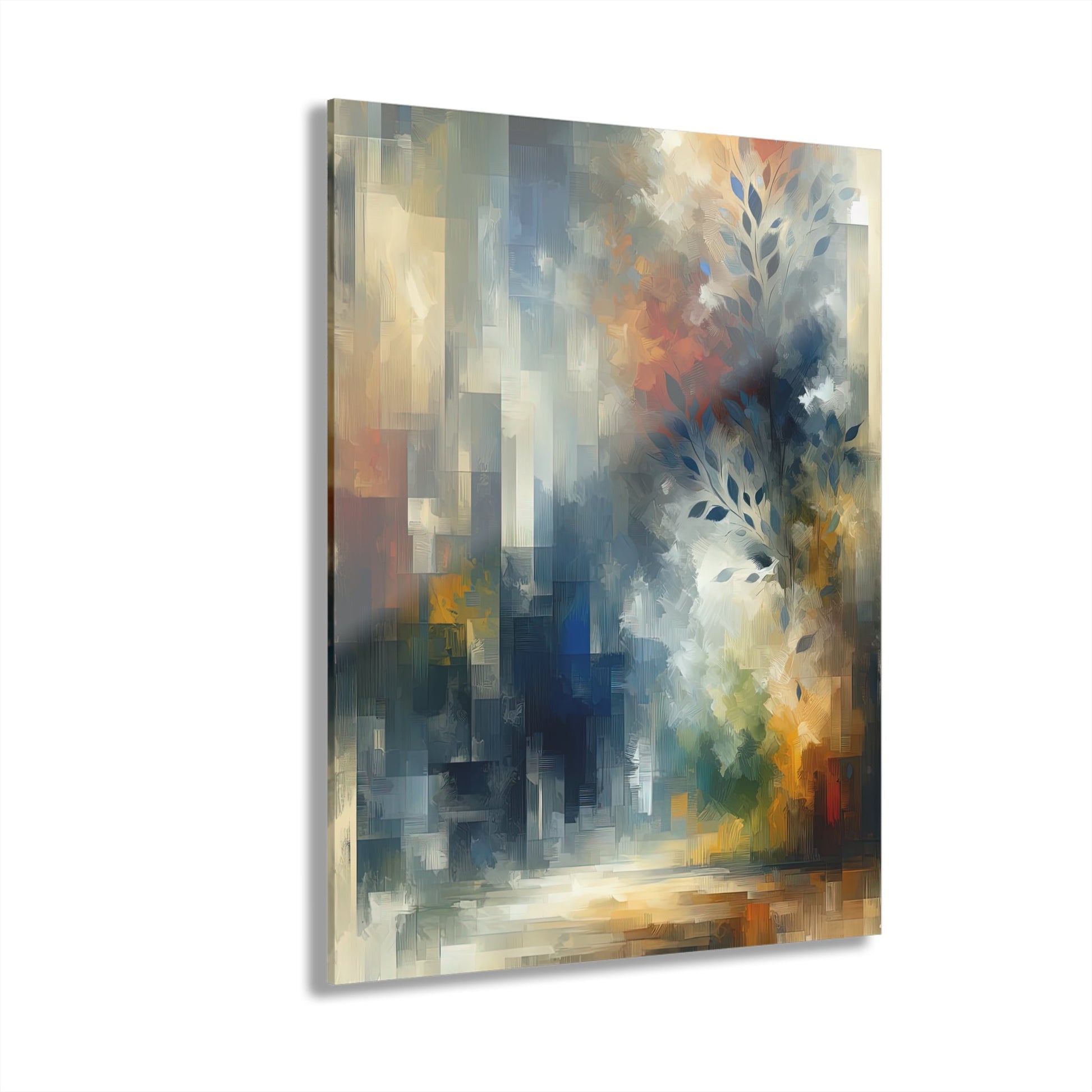 Contemplative Leaves Whispers Acrylic Prints (French Cleat Hanging) - ATUH.ART