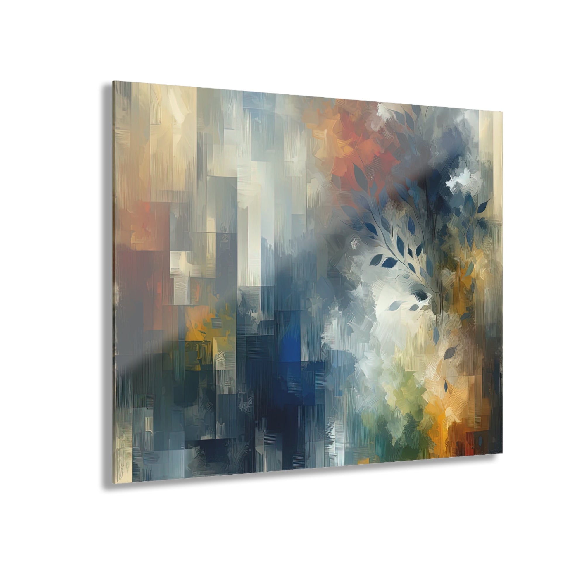 Contemplative Leaves Whispers Acrylic Prints (French Cleat Hanging) - ATUH.ART
