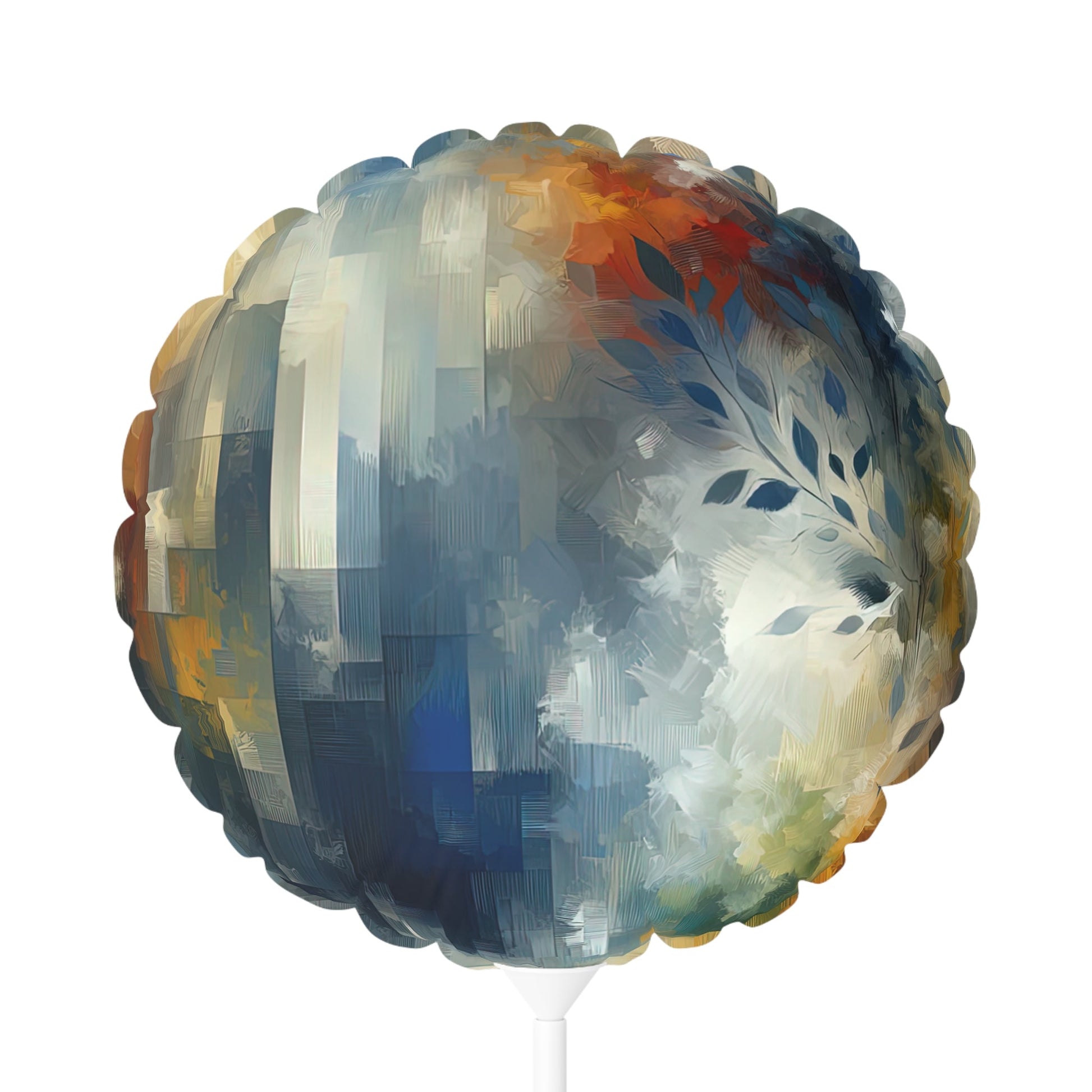 Contemplative Leaves Whispers Balloon (Round and Heart-shaped), 11" - ATUH.ART