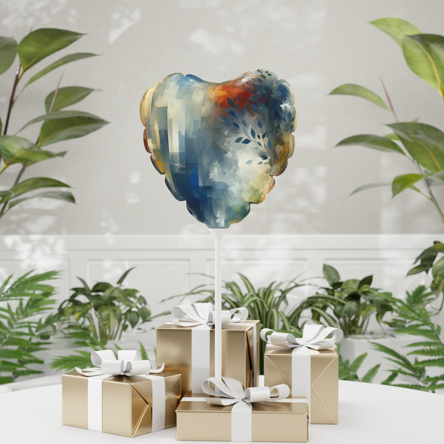 Contemplative Leaves Whispers Balloon (Round and Heart-shaped), 11" - ATUH.ART