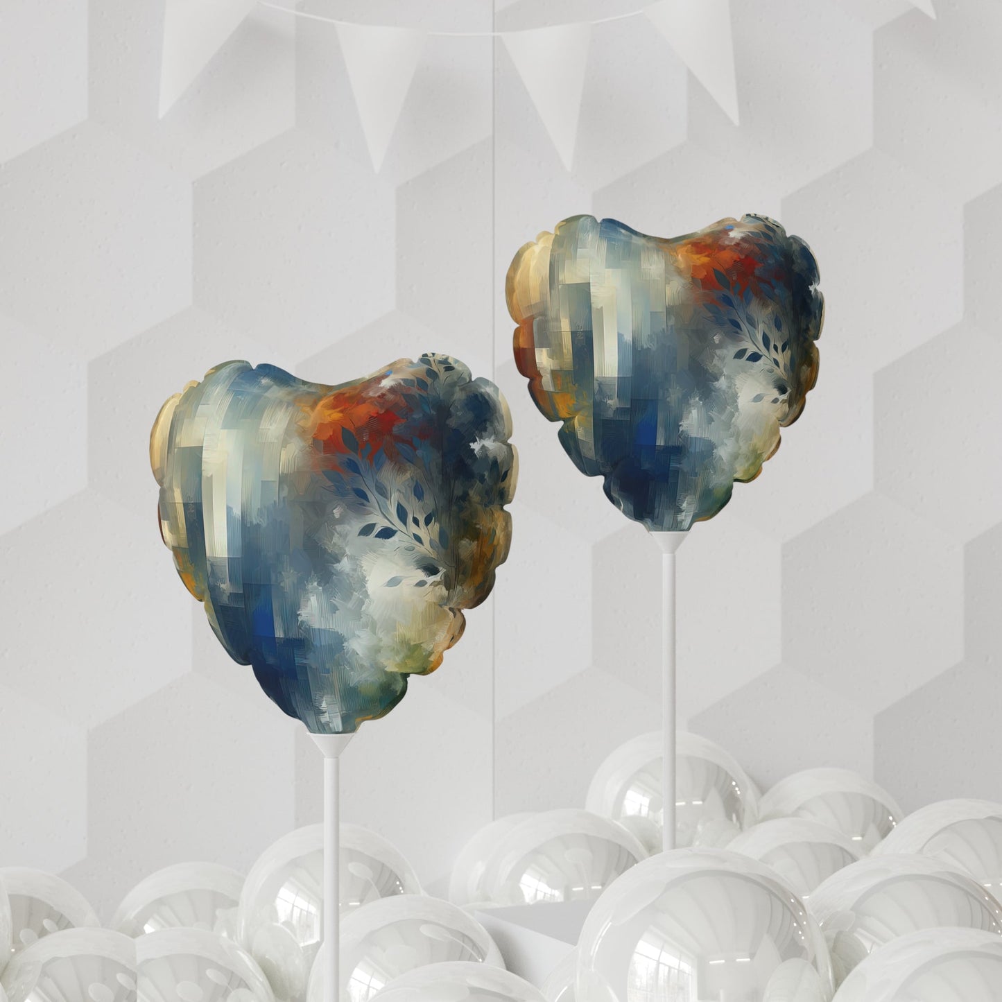 Contemplative Leaves Whispers Balloon (Round and Heart-shaped), 11" - ATUH.ART