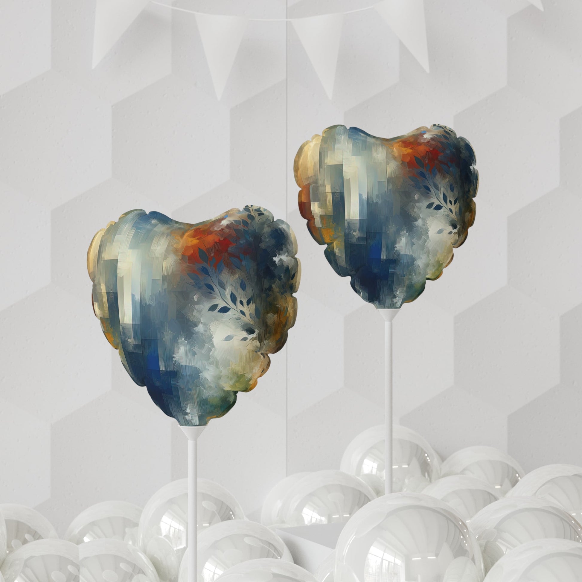 Contemplative Leaves Whispers Balloon (Round and Heart-shaped), 11" - ATUH.ART