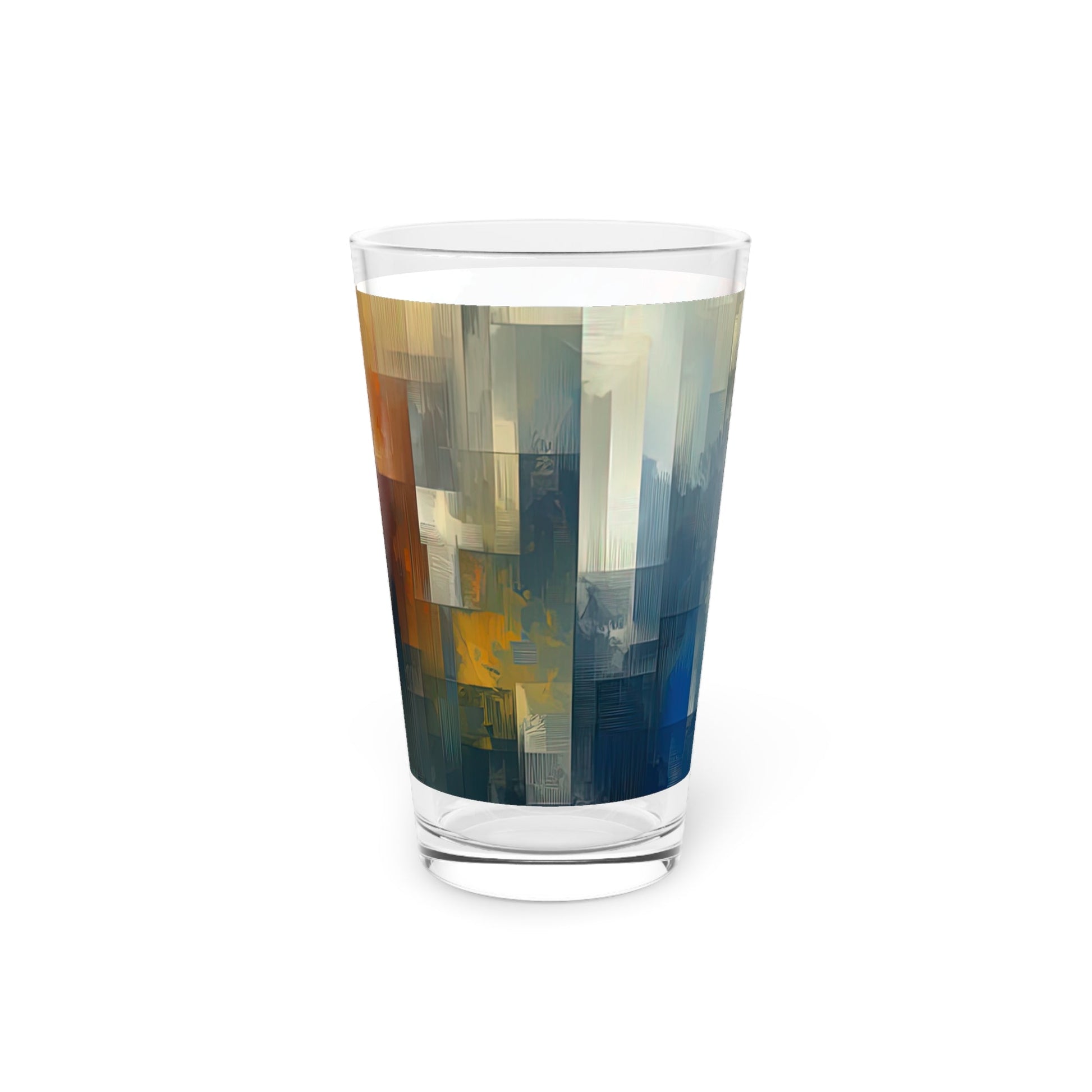 Contemplative Leaves Whispers Pint Glass, 16oz - ATUH.ART