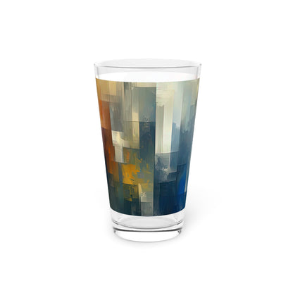 Contemplative Leaves Whispers Pint Glass, 16oz - ATUH.ART