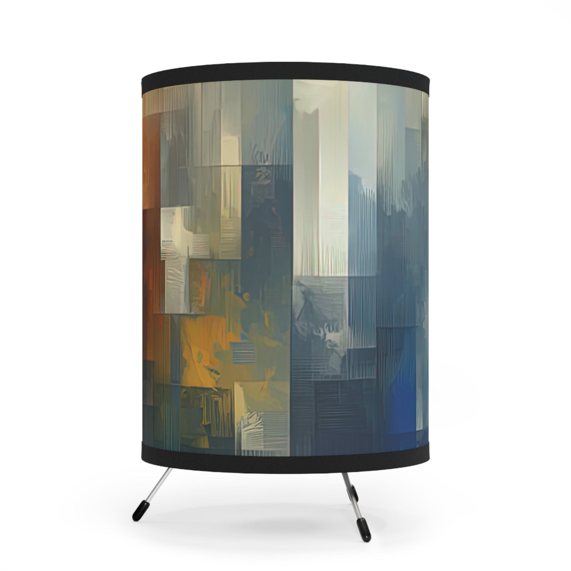 Contemplative Leaves Whispers Tripod Lamp with High-Res Printed Shade, US\CA plug - ATUH.ART