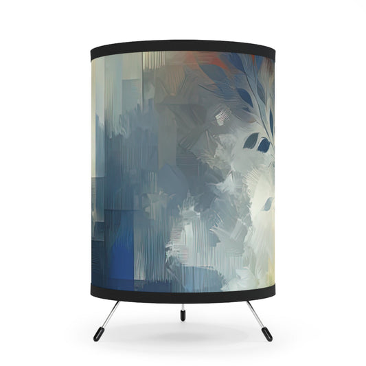 Contemplative Leaves Whispers Tripod Lamp with High-Res Printed Shade, US\CA plug - ATUH.ART