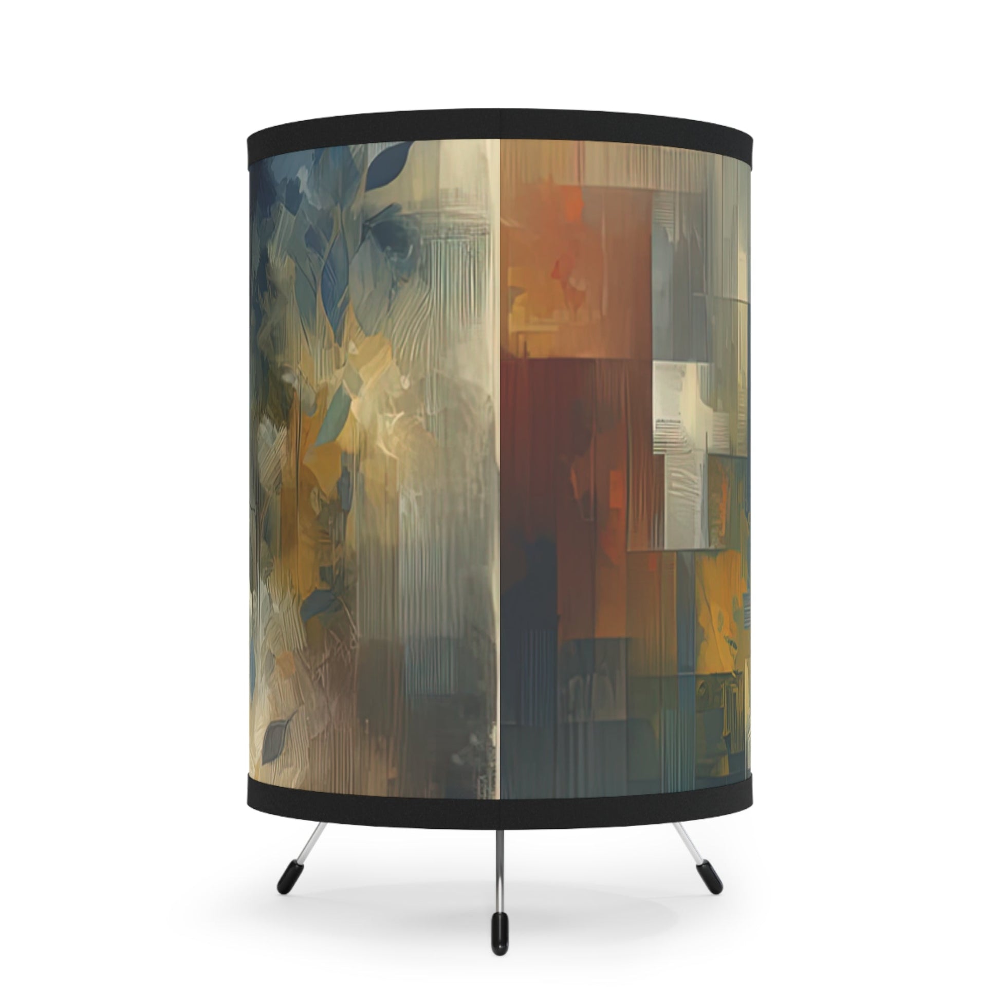 Contemplative Leaves Whispers Tripod Lamp with High-Res Printed Shade, US\CA plug - ATUH.ART