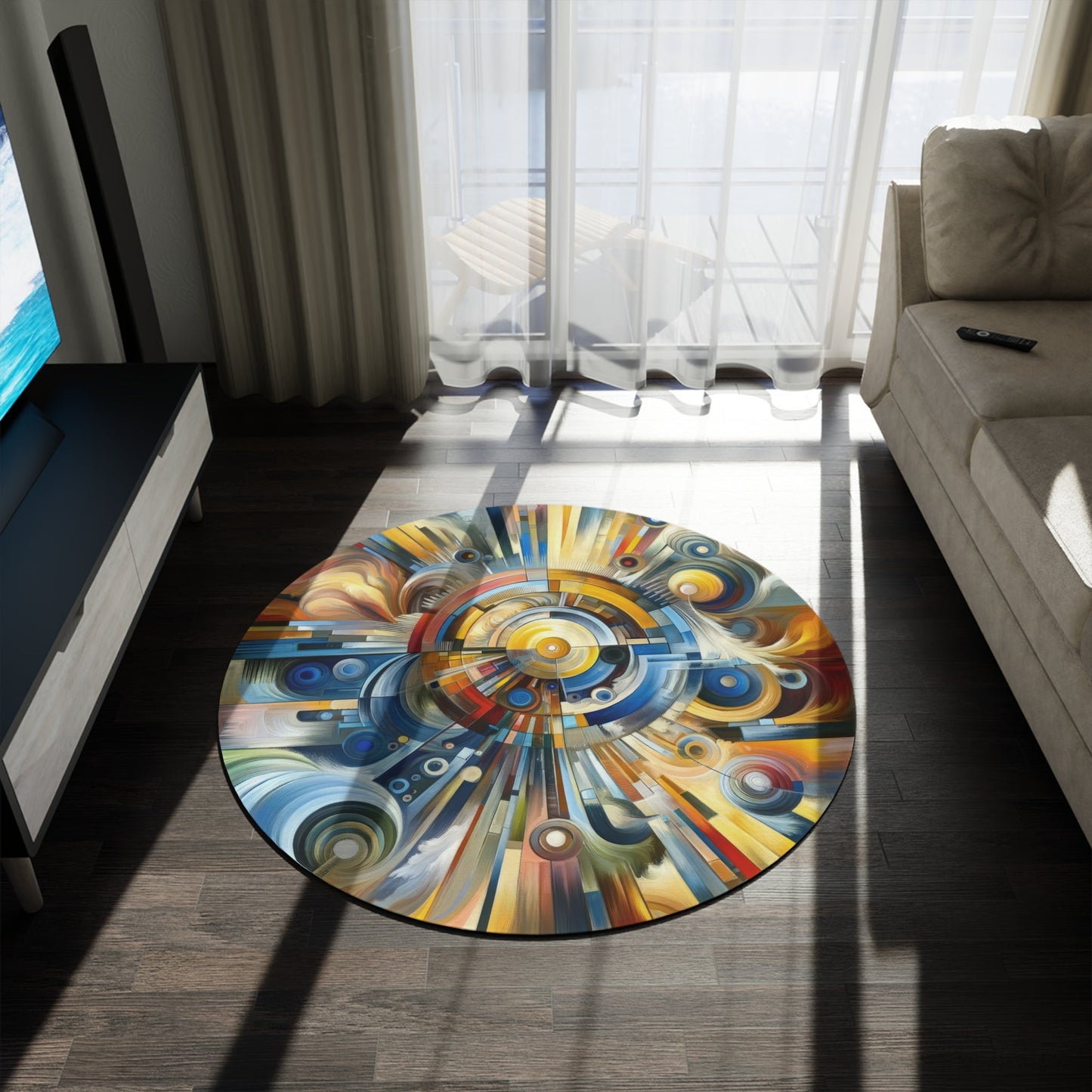 Convergence Harmony Purpose Round Rug - ATUH.ART