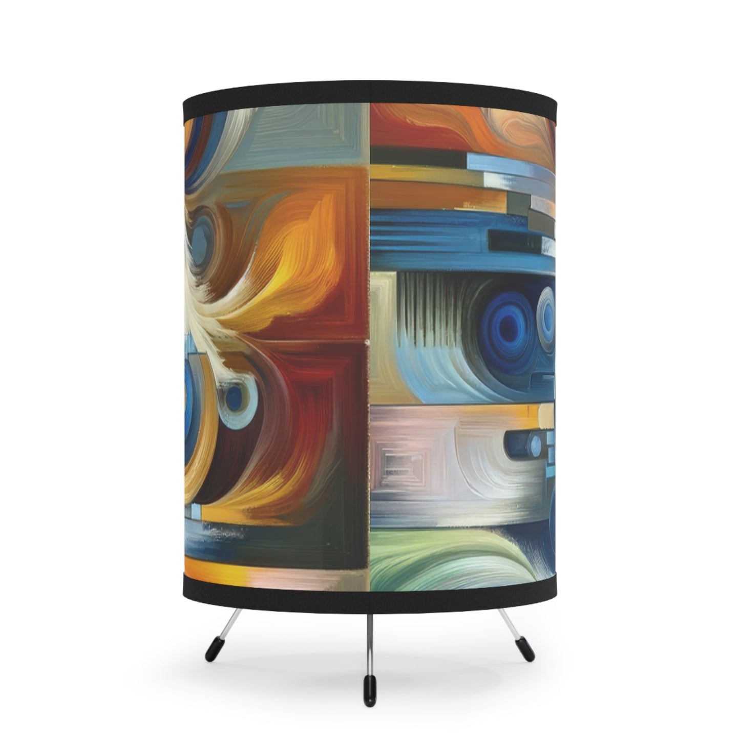 Convergence Harmony Purpose Tripod Lamp with High-Res Printed Shade, US\CA plug - ATUH.ART