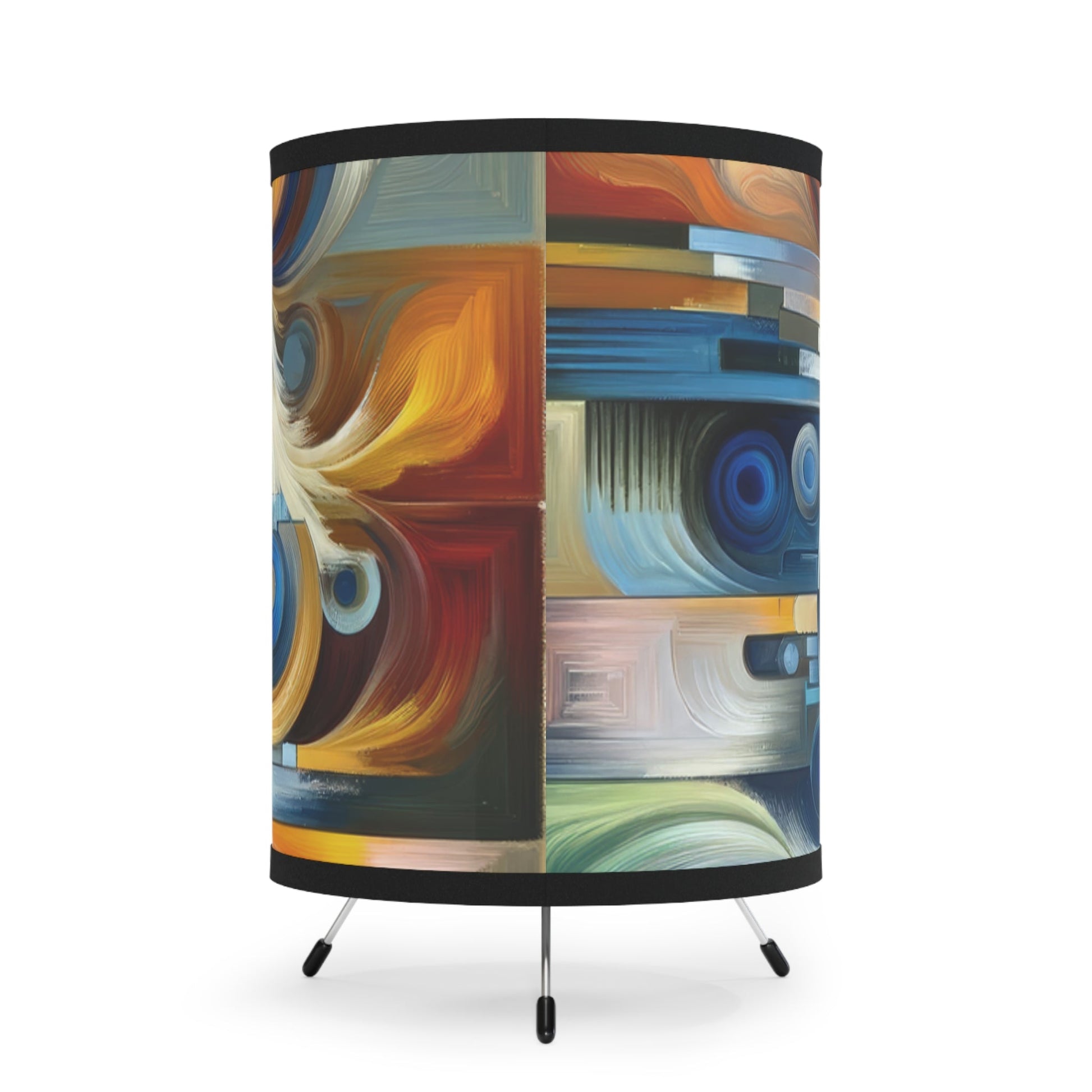 Convergence Harmony Purpose Tripod Lamp with High-Res Printed Shade, US\CA plug - ATUH.ART