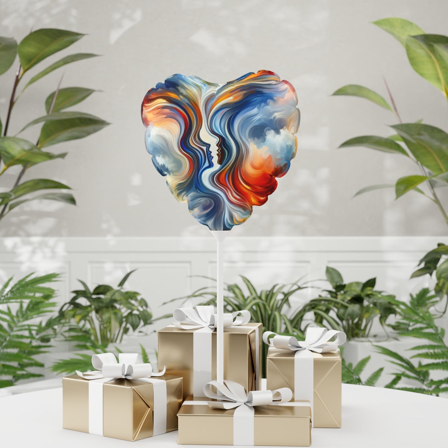 Convergent Abstract Unity Balloon (Round and Heart-shaped), 11" - ATUH.ART