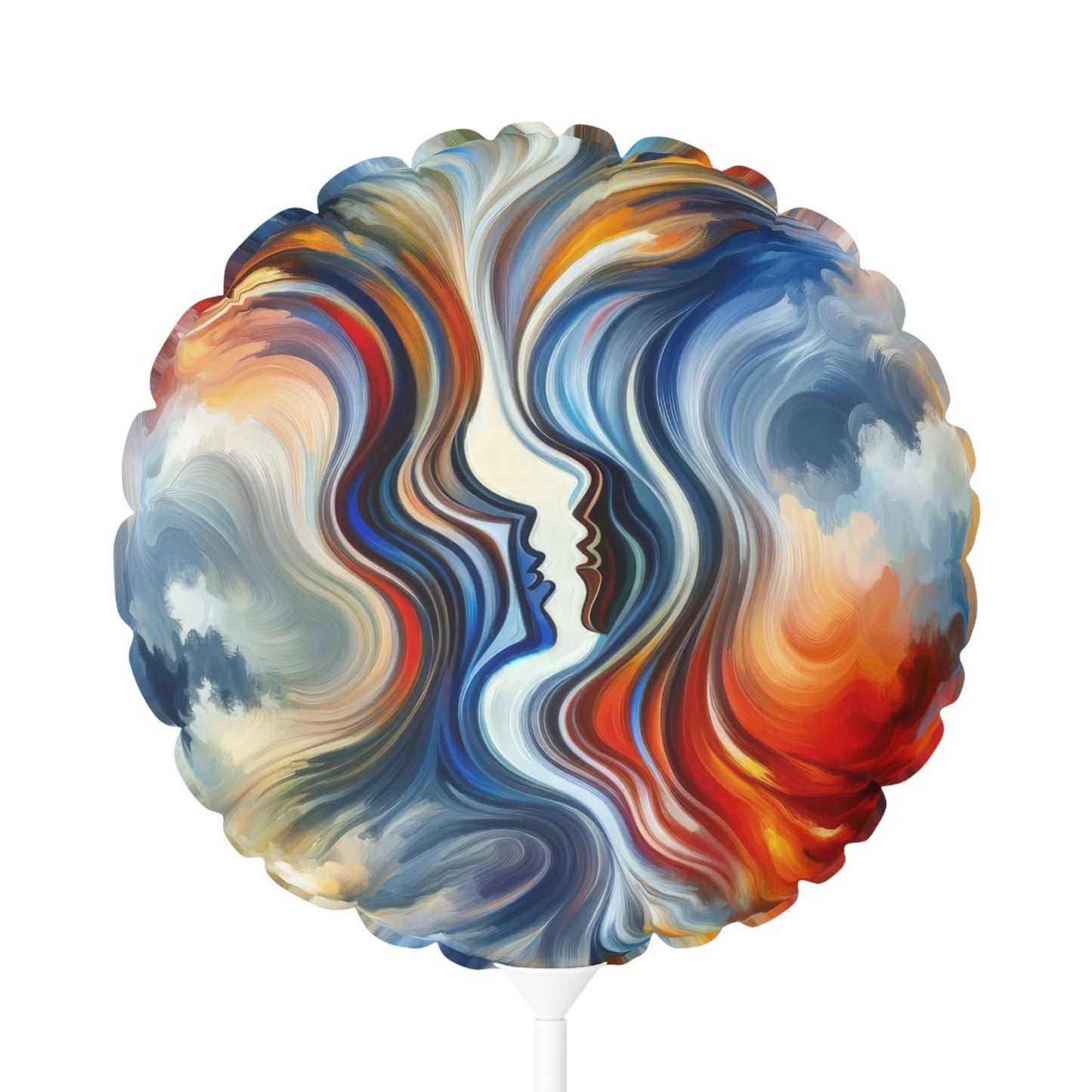Convergent Abstract Unity Balloon (Round and Heart-shaped), 11" - ATUH.ART