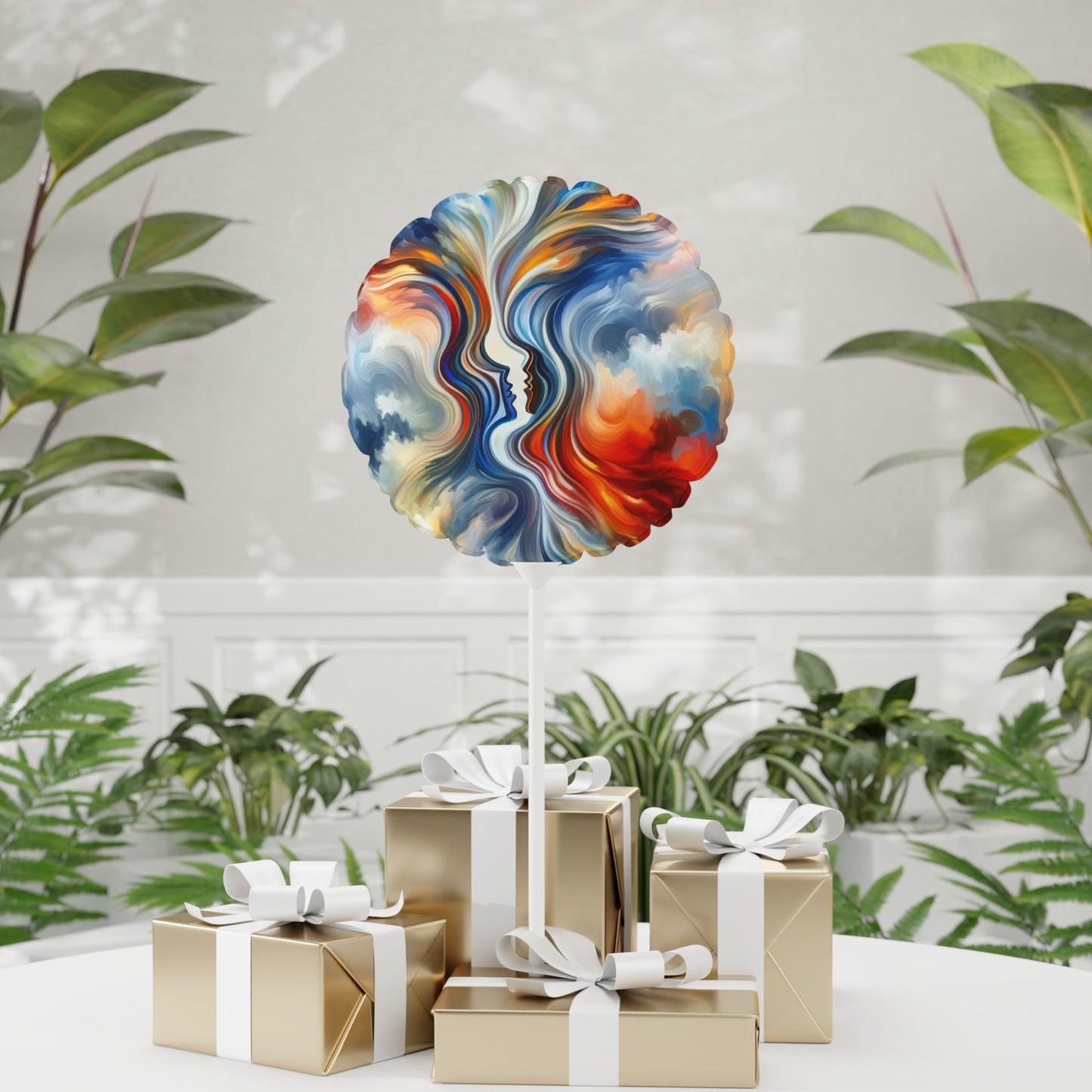 Convergent Abstract Unity Balloon (Round and Heart-shaped), 11" - ATUH.ART