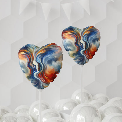 Convergent Abstract Unity Balloon (Round and Heart-shaped), 11" - ATUH.ART