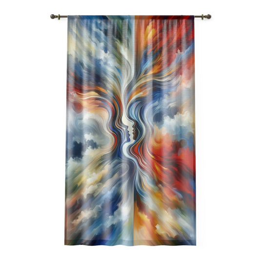 Convergent Abstract Unity Window Curtain - ATUH.ART