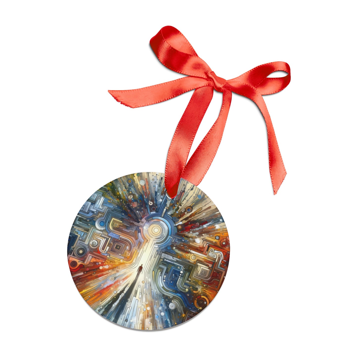 Converging Unity Path Acrylic Ornament with Ribbon - ATUH.ART