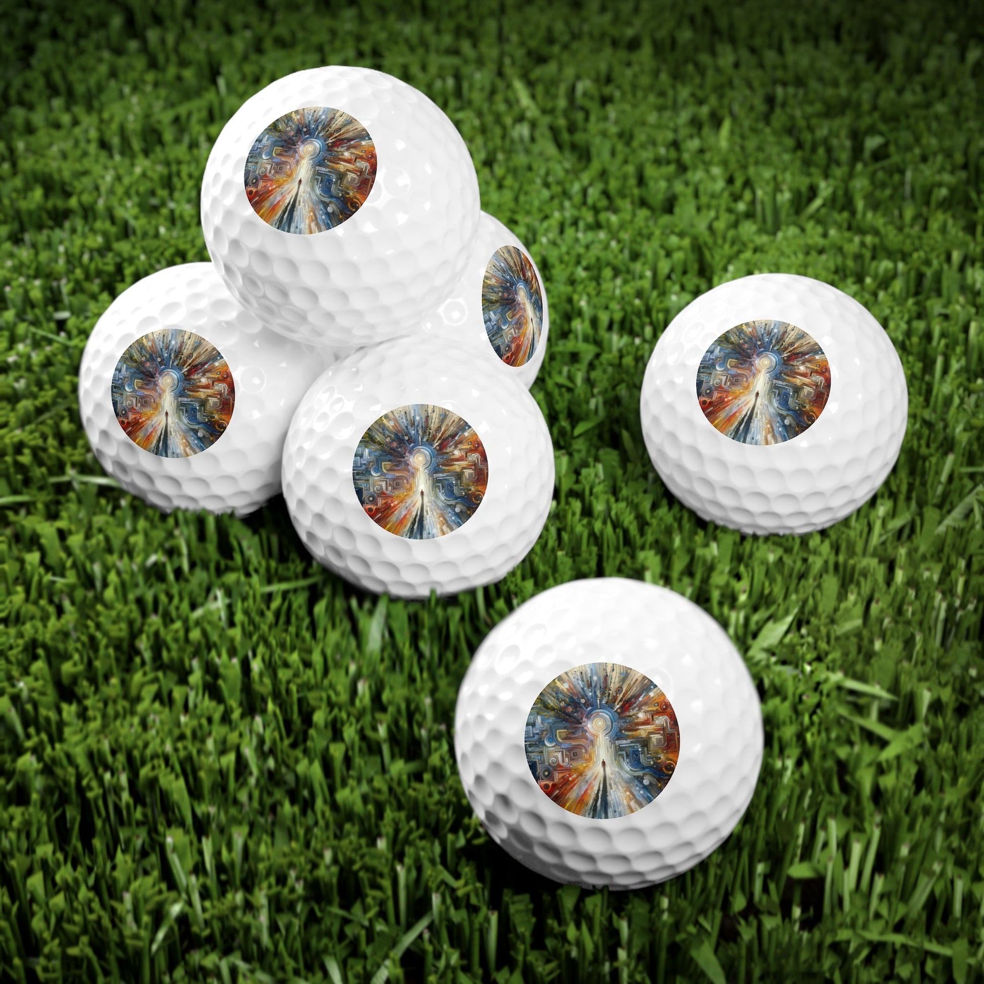 Converging Unity Path Golf Balls, 6pcs - ATUH.ART