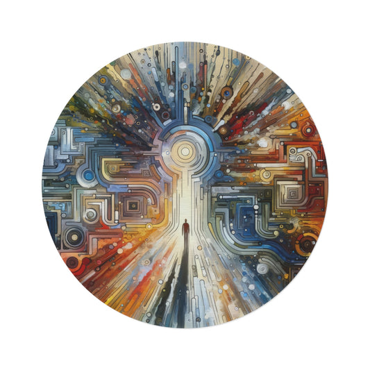 Converging Unity Path Round Rug - ATUH.ART