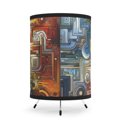 Converging Unity Path Tripod Lamp with High-Res Printed Shade, US\CA plug - ATUH.ART