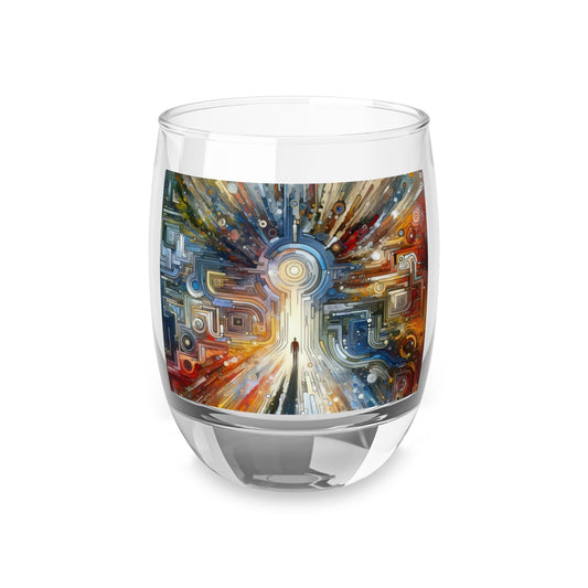 Converging Unity Path Whiskey Glass - ATUH.ART