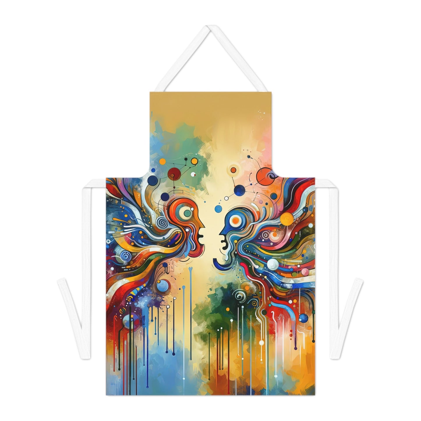 Conversational Catalyst Tachism Adult Apron (AOP) - ATUH.ART