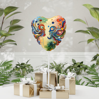 Conversational Catalyst Tachism Balloon (Round and Heart-shaped), 11" - ATUH.ART