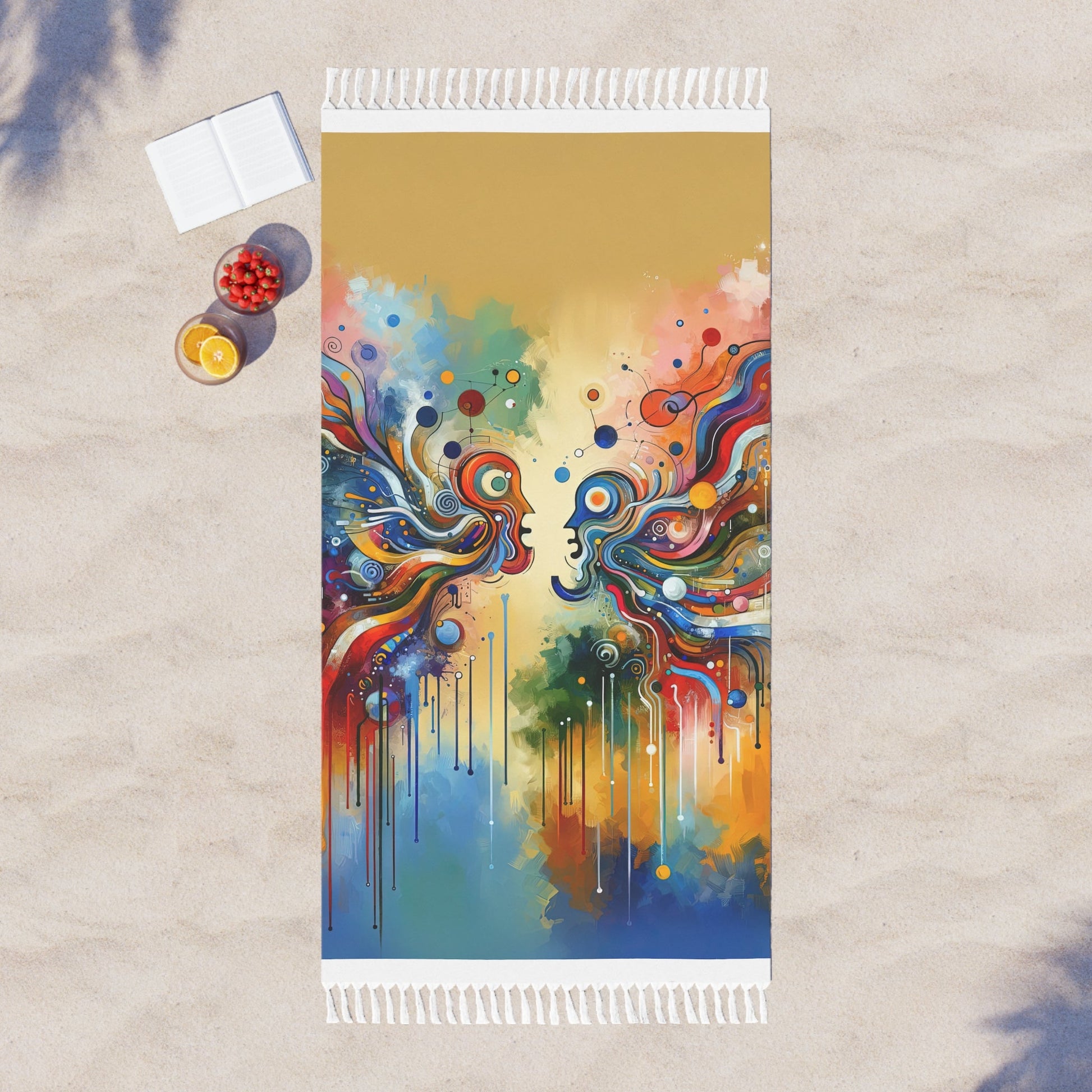 Conversational Catalyst Tachism Boho Beach Cloth - ATUH.ART