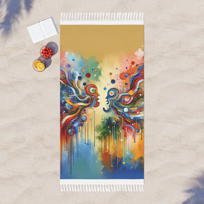Conversational Catalyst Tachism Boho Beach Cloth - ATUH.ART
