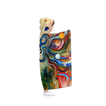 Conversational Catalyst Tachism Hooded Blanket - ATUH.ART