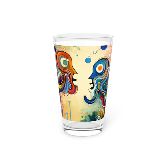 Conversational Catalyst Tachism Pint Glass, 16oz - ATUH.ART