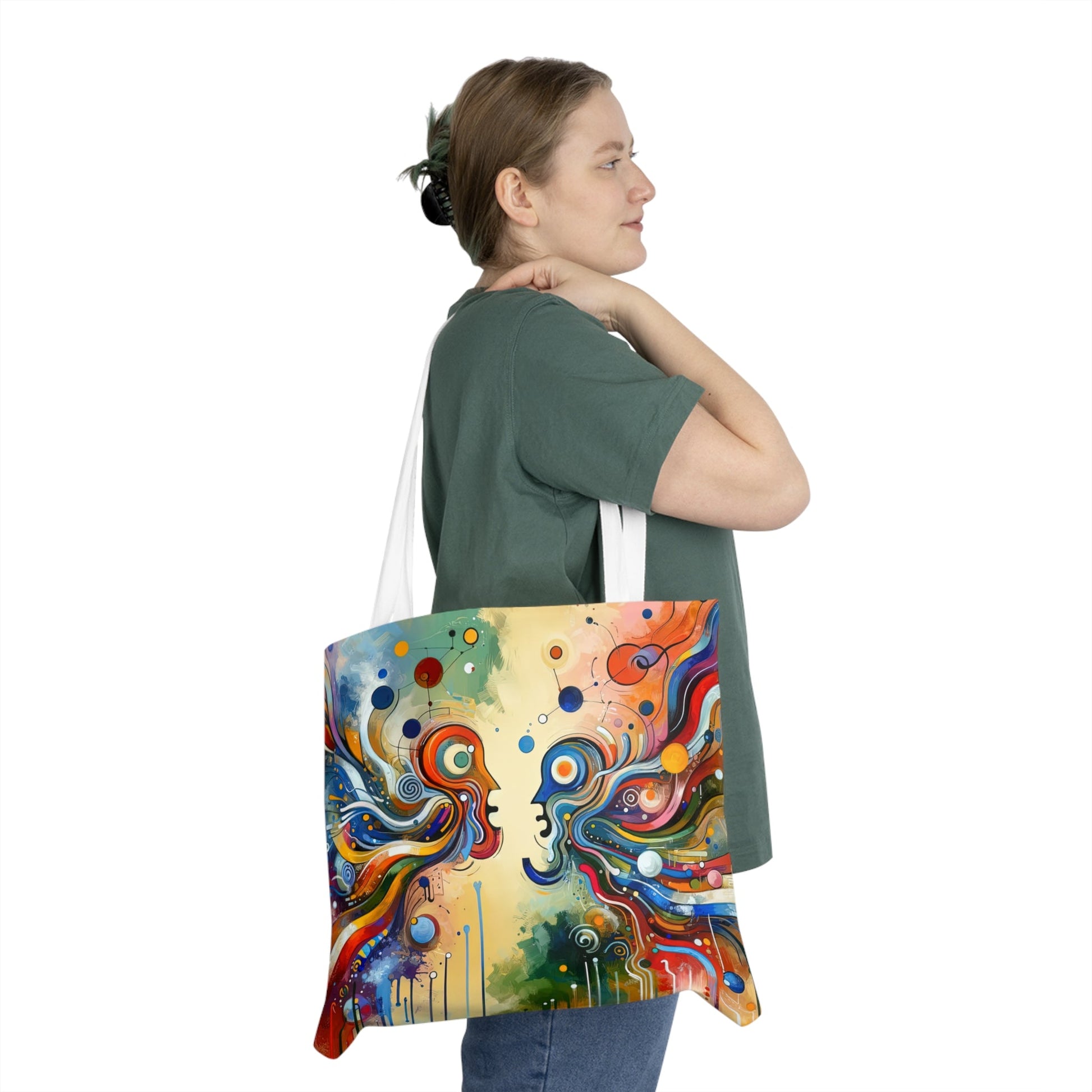 Conversational Catalyst Tachism Shoulder Tote Bag (AOP) - ATUH.ART