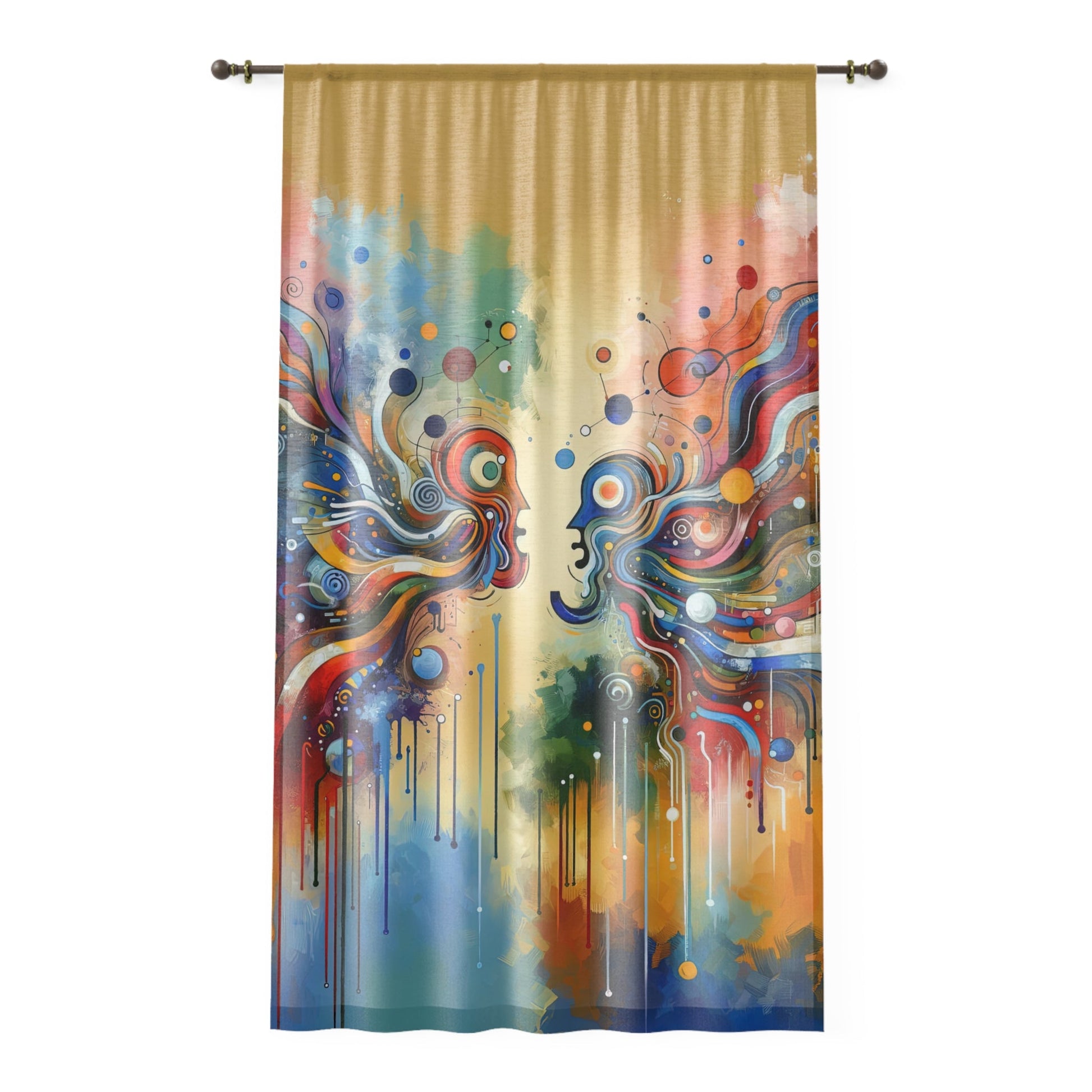 Conversational Catalyst Tachism Window Curtain - ATUH.ART