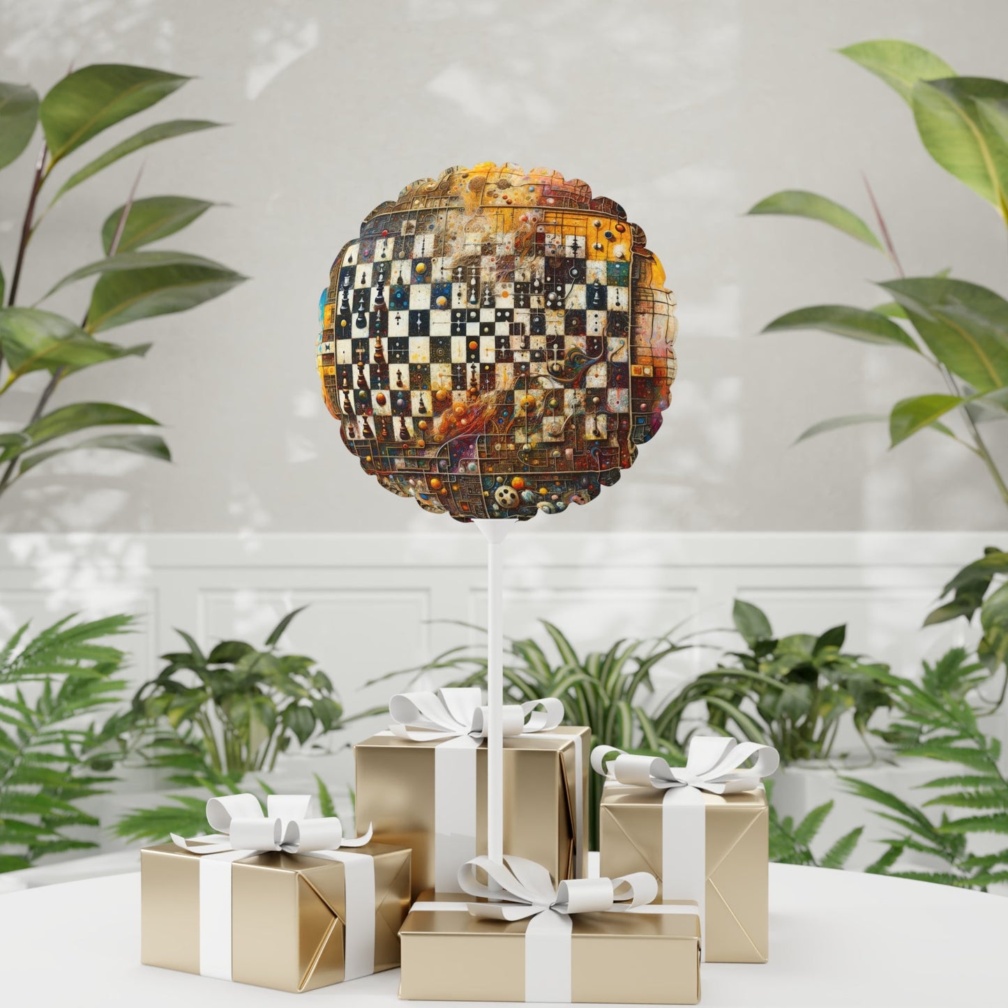 Cosmic Chess Integration Balloon (Round and Heart-shaped), 11" - ATUH.ART