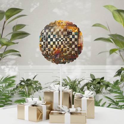 Cosmic Chess Integration Balloon (Round and Heart-shaped), 11" - ATUH.ART