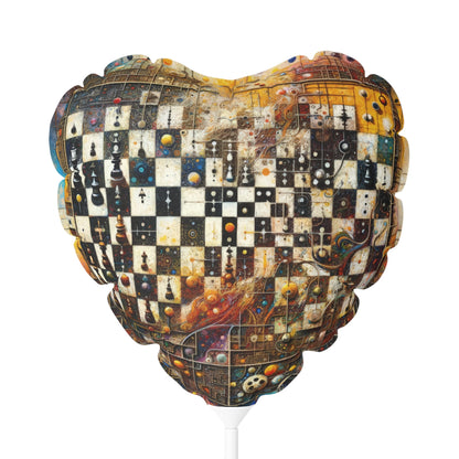 Cosmic Chess Integration Balloon (Round and Heart-shaped), 11" - ATUH.ART