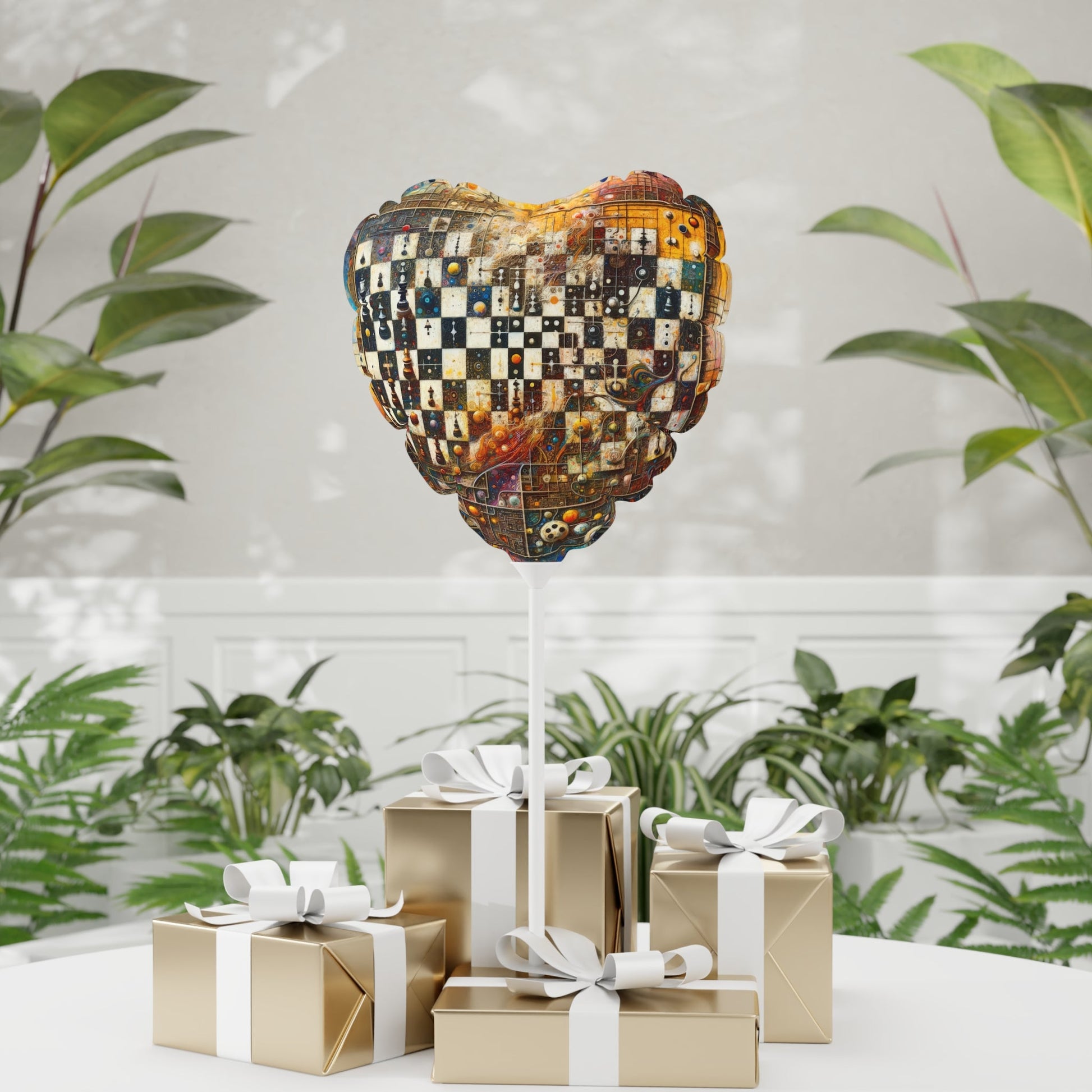 Cosmic Chess Integration Balloon (Round and Heart-shaped), 11" - ATUH.ART