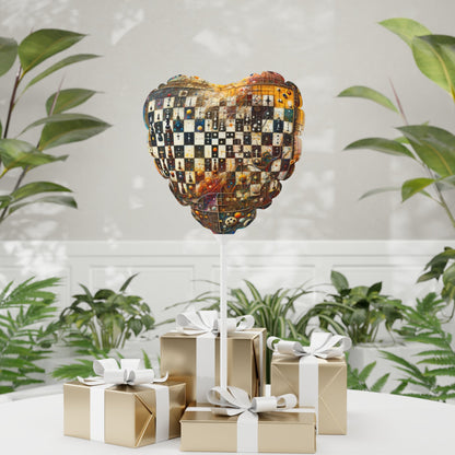 Cosmic Chess Integration Balloon (Round and Heart-shaped), 11" - ATUH.ART