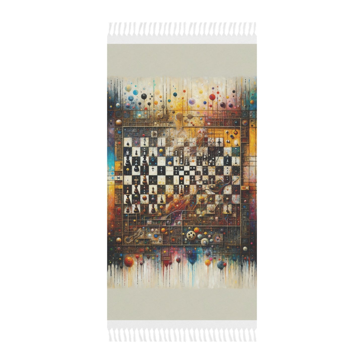 Cosmic Chess Integration Boho Beach Cloth - ATUH.ART