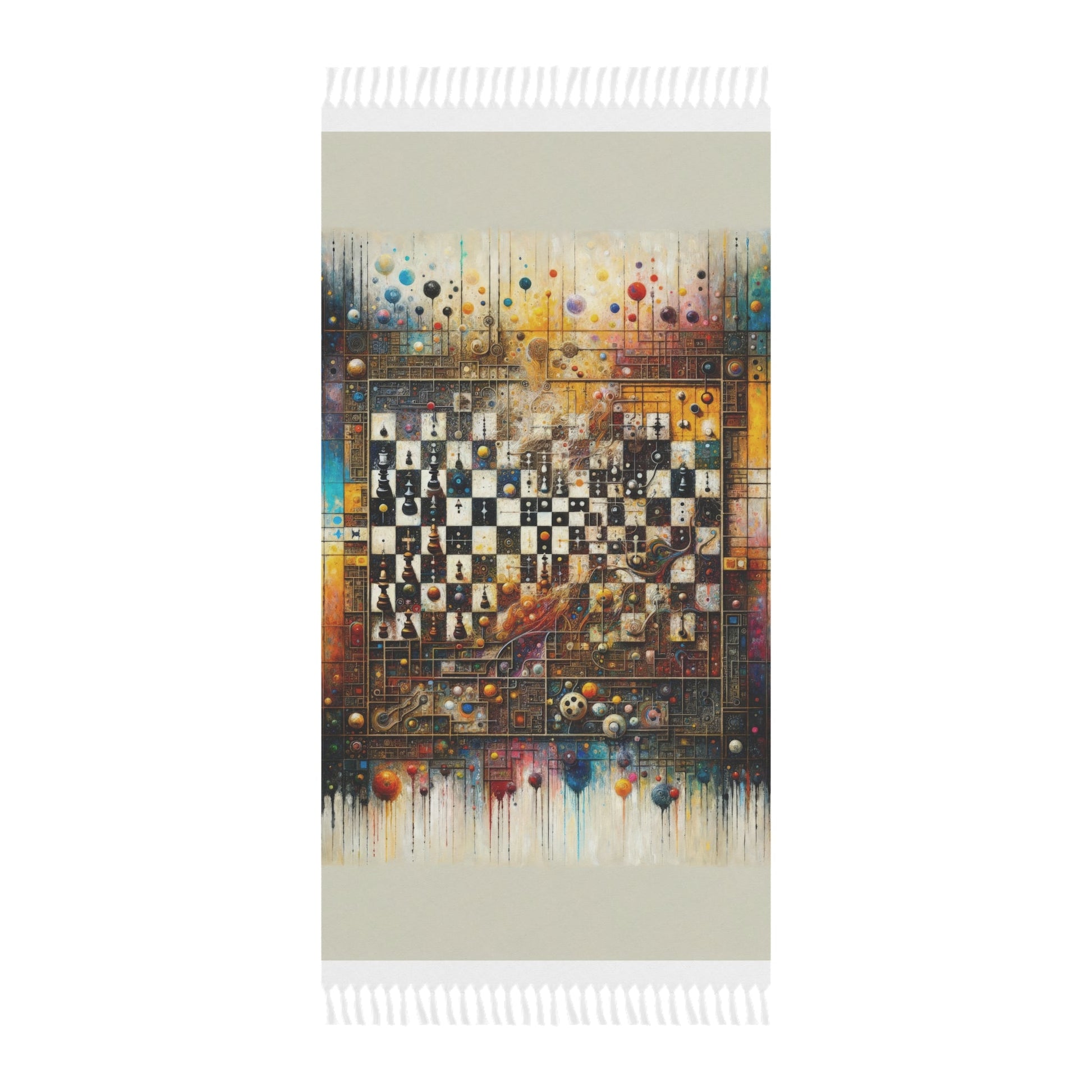 Cosmic Chess Integration Boho Beach Cloth - ATUH.ART