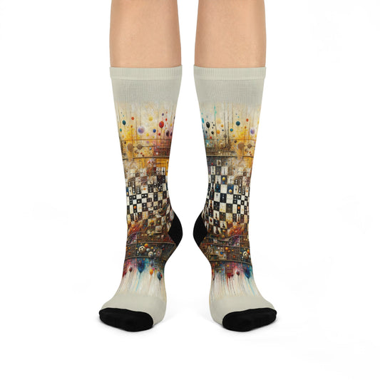 Cosmic Chess Integration Cushioned Crew Socks - ATUH.ART