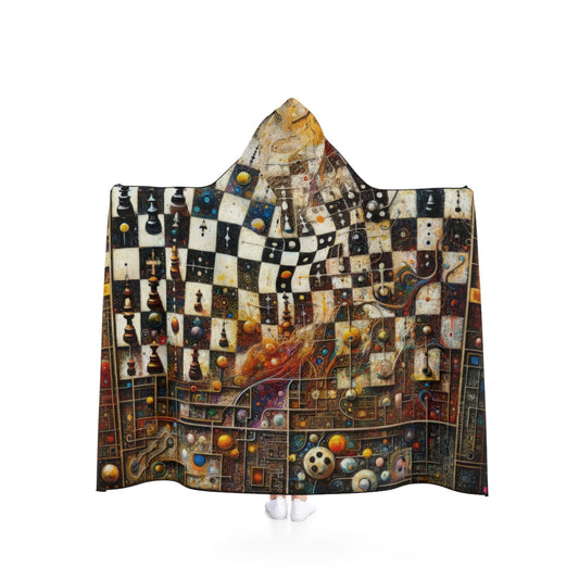 Cosmic Chess Integration Hooded Blanket - ATUH.ART