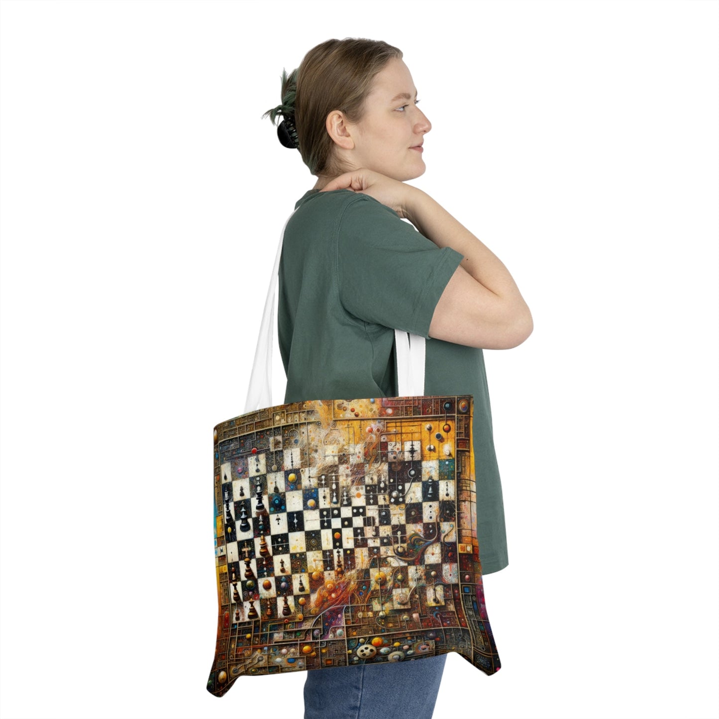 Cosmic Chess Integration Shoulder Tote Bag (AOP) - ATUH.ART