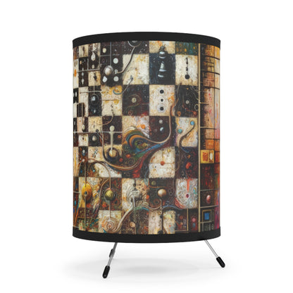 Cosmic Chess Integration Tripod Lamp with High-Res Printed Shade, US\CA plug - ATUH.ART